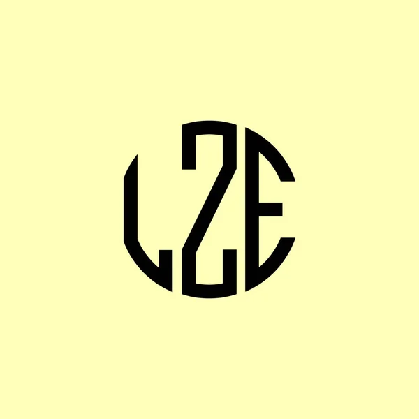 Creative Rounded Initial Letters Lzeロゴ 会社やブランド名が最初のものを開始するのに適しています — ストックベクタ