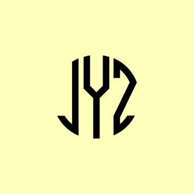 Yaratıcı Yuvarlak Harfler JYZ logosu. Bu başlangıç için hangi şirket veya markanın adı uygun olacaktır.