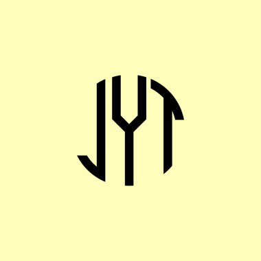 Yaratıcı Yuvarlak Harfler JYT logosu. Bu başlangıç için hangi şirket veya markanın adı uygun olacaktır.