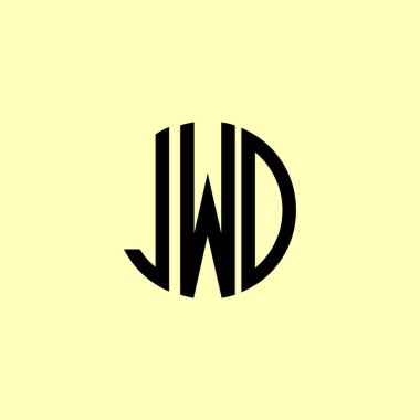 Yaratıcı Yuvarlak Harfler JWD logosu. Bu başlangıç için hangi şirket veya markanın adı uygun olacaktır.
