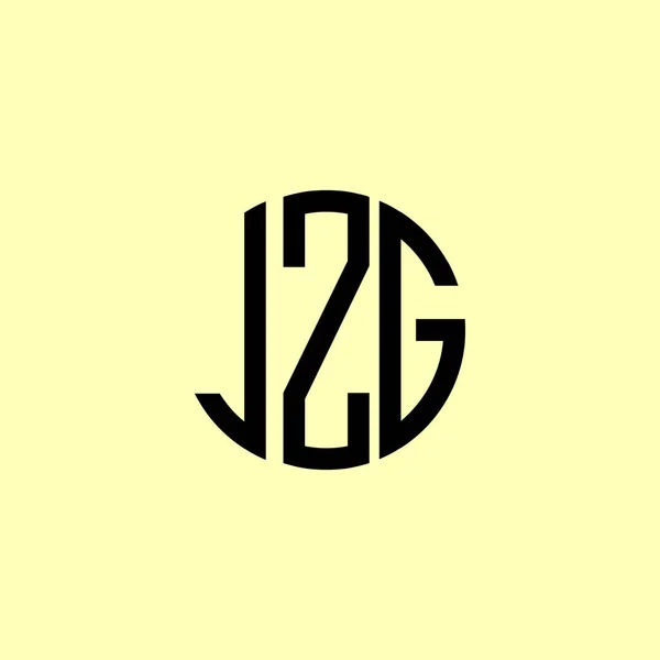Creative Initial Letters Jzgロゴ 会社やブランド名が最初のものを開始するのに適しています — ストック写真