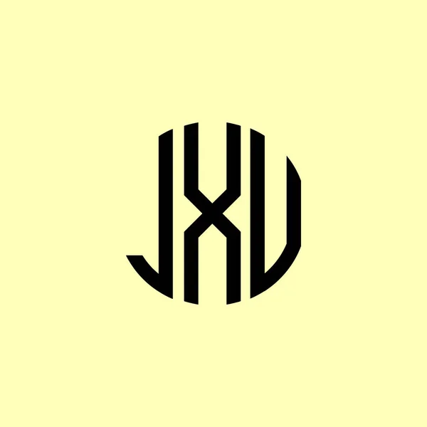 Cartas Iniciais Arredondadas Criativas Jxu Logo Será Apropriado Para Qual — Fotografia de Stock