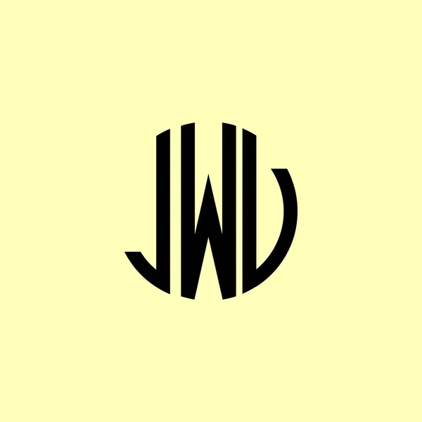 Творчі Округлені Початкові Літери Логотипу Jwv Підійде Якої Компанії Або — стокове фото