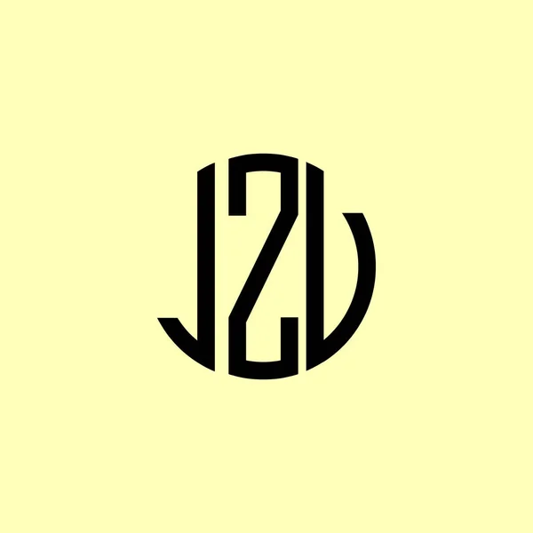 Kreatywne Zaokrąglone Początkowe Litery Logo Jzv Będzie Odpowiednie Dla Którego — Zdjęcie stockowe