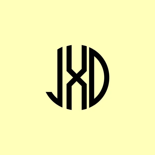 Kreativa Rundade Inledande Bokstäver Jxd Logotyp Det Kommer Att Vara — Stockfoto