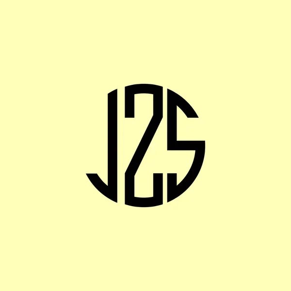 Творчі Округлені Початкові Літери Логотип Jzr Підійде Якої Компанії Або — стокове фото