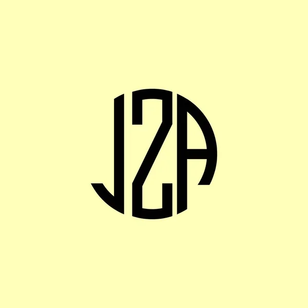 Cartas Iniciais Arredondadas Criativas Jza Logo Será Apropriado Para Qual — Fotografia de Stock