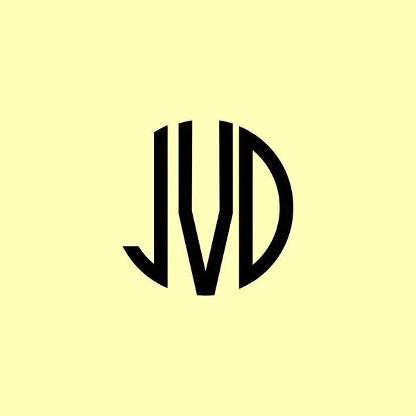 Cartas Iniciais Arredondadas Criativas Jvd Logo Será Apropriado Para Qual — Fotografia de Stock