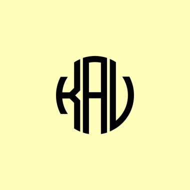 Yaratıcı Yuvarlak Baş harfler KAV logosu. Bu başlangıç için hangi şirket veya markanın adı uygun olacaktır.