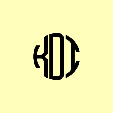 Yaratıcı Yuvarlak Harfler KDI Logosu. Bu başlangıç için hangi şirket veya markanın adı uygun olacaktır.