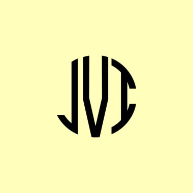 Yaratıcı Yuvarlak Baş harfler JVI logosu. Bu başlangıç için hangi şirket veya markanın adı uygun olacaktır.
