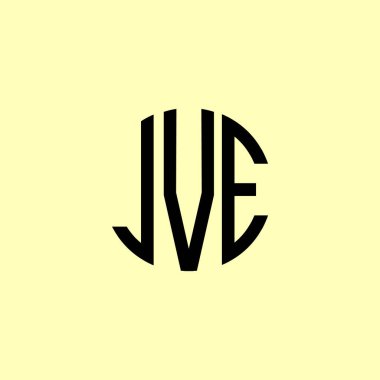 Yaratıcı Yuvarlak Harfler JVE logosu. Bu başlangıç için hangi şirket veya markanın adı uygun olacaktır.