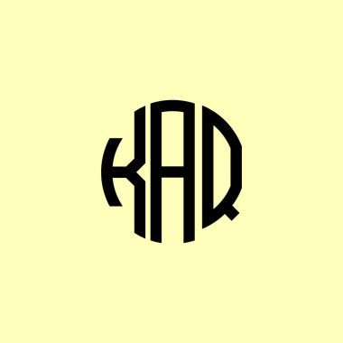 Yaratıcı Yuvarlak Baş harfler KAQ logosu. Bu başlangıç için hangi şirket veya markanın adı uygun olacaktır.