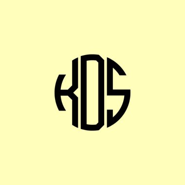 Yaratıcı Yuvarlak Harfler KDS Logosu. Bu başlangıç için hangi şirket veya markanın adı uygun olacaktır.