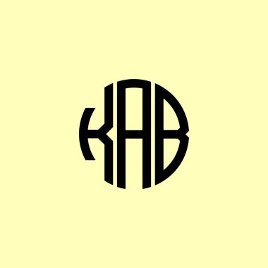 Yaratıcı Yuvarlak Harfler KAB logosu. Bu başlangıç için hangi şirket veya markanın adı uygun olacaktır.