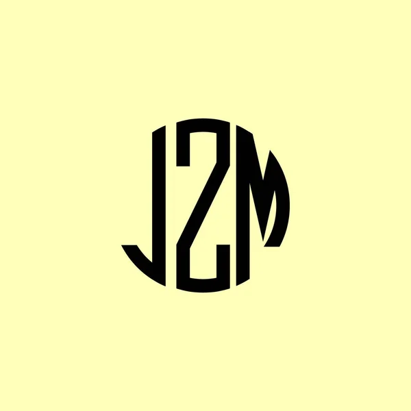 Letras Iniciales Redondeadas Creativas Logo Jzm Será Adecuado Para Qué — Archivo Imágenes Vectoriales