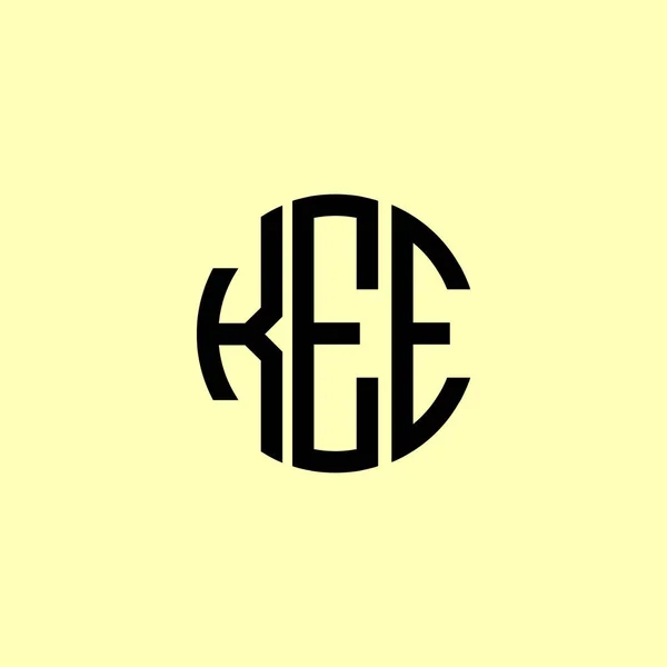 Yaratıcı Yuvarlak Harfler Kee Logosu Başlangıç Için Hangi Şirket Veya — Stok Vektör