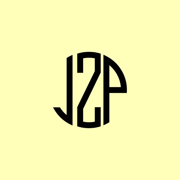 Kreative Runde Anfangsbuchstaben Jzp Logo Wird Geeignet Sein Für Welches — Stockvektor