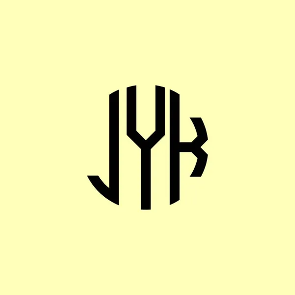 Creative Zaoblené Počáteční Písmena Jyk Logo Bude Vhodné Pro Kterou — Stockový vektor