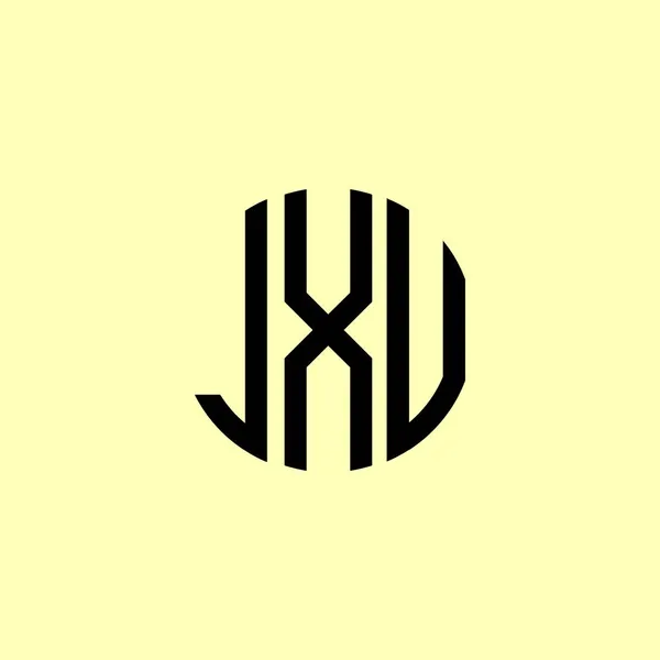 Kreative Runde Anfangsbuchstaben Jxu Logo Wird Geeignet Sein Für Welches — Stockvektor