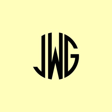 Yaratıcı Yuvarlak Harfler JWG logosu. Bu başlangıç için hangi şirket veya markanın adı uygun olacaktır.