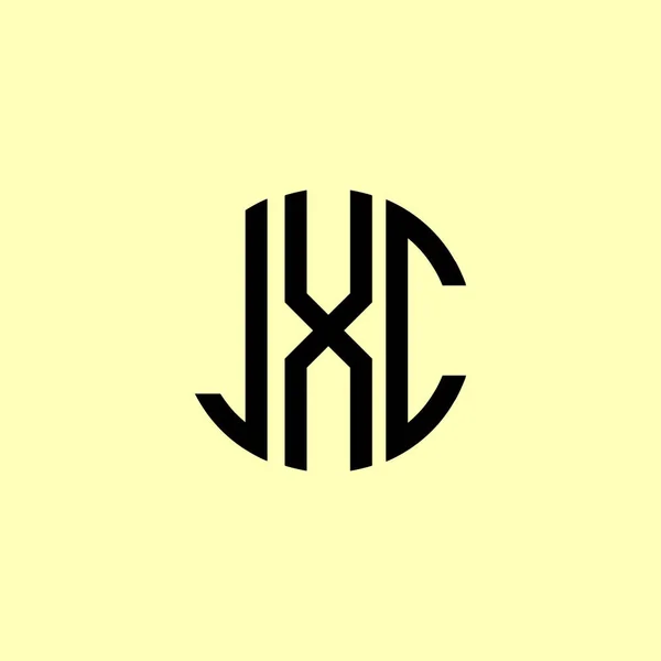Kreativa Rundade Inledande Bokstäver Jxc Logotypen Det Kommer Att Vara — Stockfoto