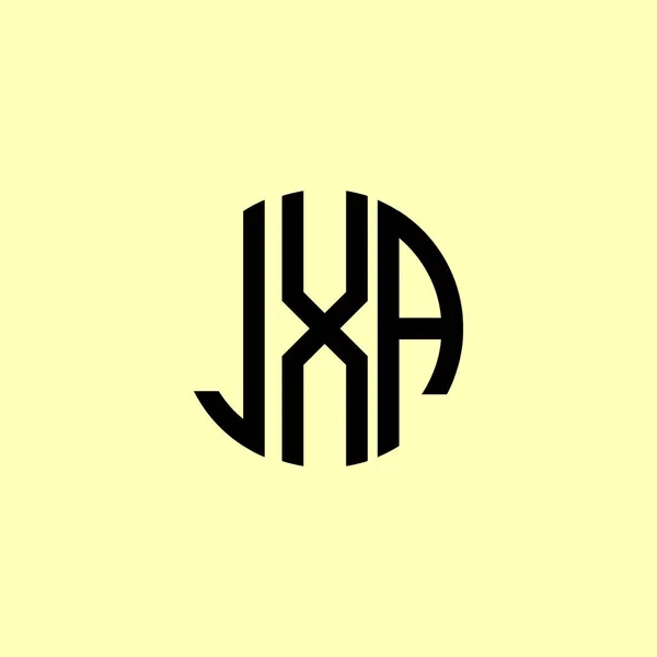 Kreativa Rundade Inledande Bokstäver Jxa Logotyp Det Kommer Att Vara — Stockfoto