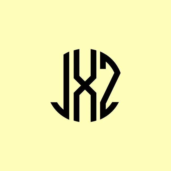 Kreativa Rundade Inledande Bokstäver Jxz Logotypen Det Kommer Att Vara — Stockfoto