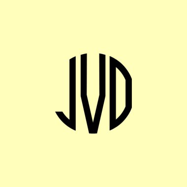 Yaratıcı Yuvarlak İlk Harfler JVO Logosu. Bu başlangıç için hangi şirket veya markanın adı uygun olacaktır.