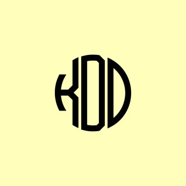 Yaratıcı Yuvarlak Harfler KDD Logosu. Bu başlangıç için hangi şirket veya markanın adı uygun olacaktır.