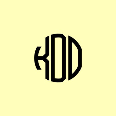Yaratıcı Yuvarlak Harfler KDO logosu. Bu başlangıç için hangi şirket veya markanın adı uygun olacaktır.