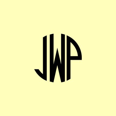 Yaratıcı Yuvarlak Harfler JWP Logosu. Bu başlangıç için hangi şirket veya markanın adı uygun olacaktır.
