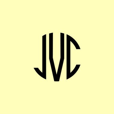 Yaratıcı Yuvarlak Baş harfler JVC logosu. Bu başlangıç için hangi şirket veya markanın adı uygun olacaktır.