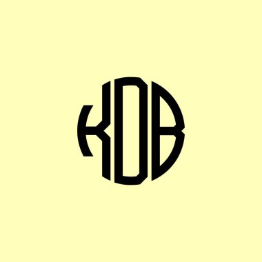 Yaratıcı Yuvarlak Harfler KDB logosu. Bu başlangıç için hangi şirket veya markanın adı uygun olacaktır.