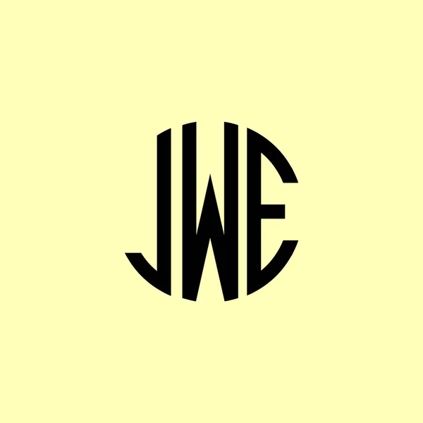 Творчі Округлені Початкові Літери Логотип Jwe Підійде Якої Компанії Або — стоковий вектор