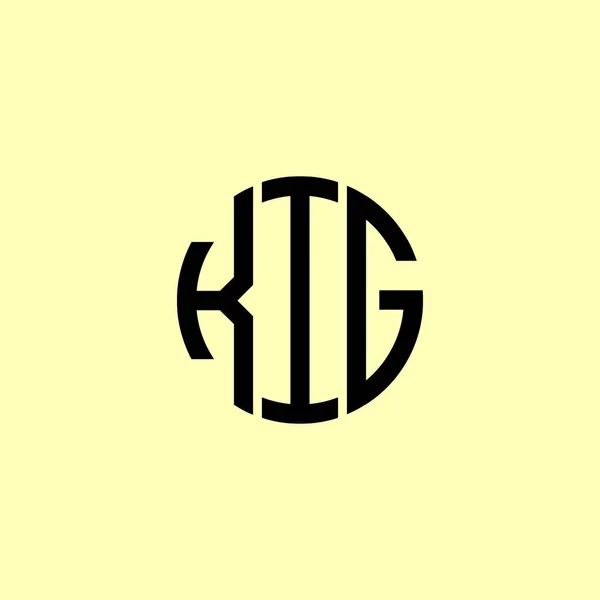 Креативні Округлені Початкові Літери Логотип Kig Підійде Якої Компанії Або — стоковий вектор