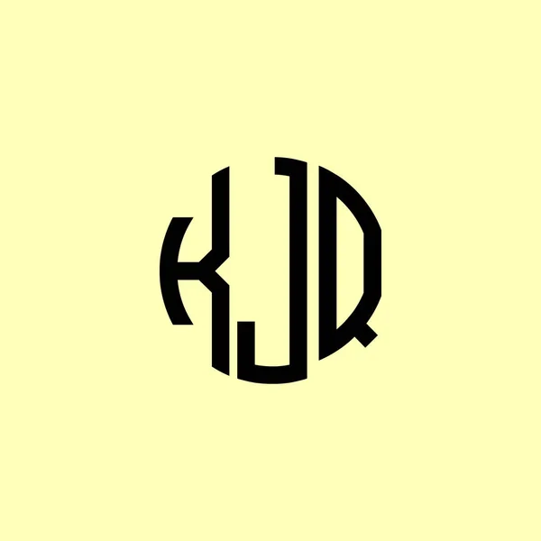 Kreative Runde Anfangsbuchstaben Kjq Logo Wird Geeignet Sein Für Welches — Stockvektor