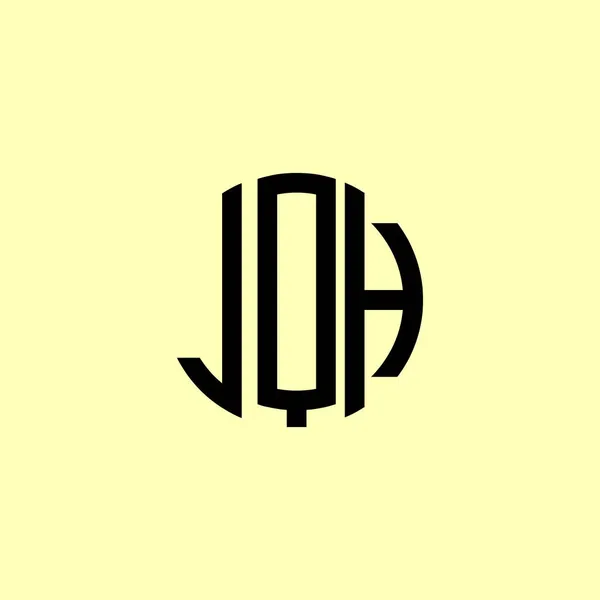 Creative Zaokrąglone Początkowe Litery Jqh Logo Będzie Odpowiednie Dla Którego — Wektor stockowy