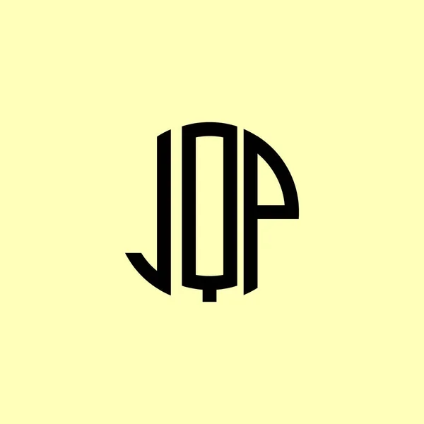 Creatieve Afgeronde Initiële Brieven Jqp Logo Het Zal Geschikt Zijn — Stockvector