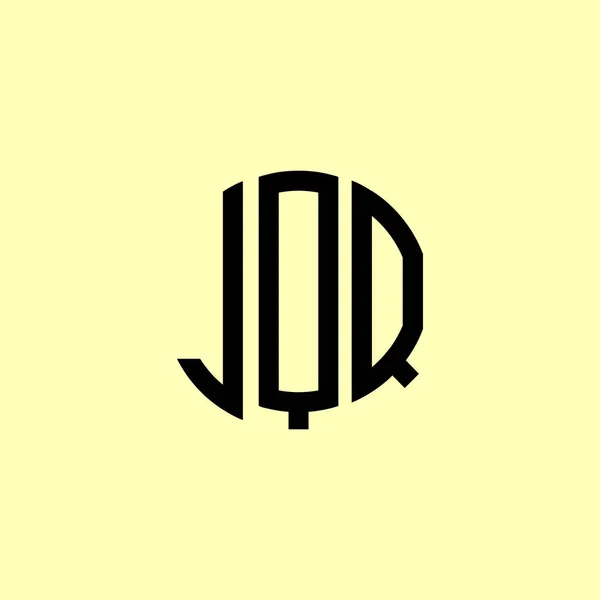 Cartas Iniciais Arredondadas Criativas Jqq Logo Será Apropriado Para Qual — Vetor de Stock