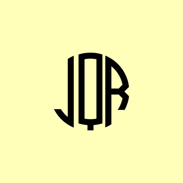 Creatieve Afgeronde Initiële Brieven Jqr Logo Het Zal Geschikt Zijn — Stockvector