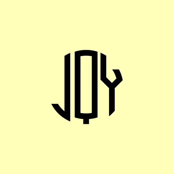 Δημιουργικό Στρογγυλεμένο Αρχικό Λογότυπο Jqy Είναι Κατάλληλο Για Ποια Εταιρεία — Διανυσματικό Αρχείο