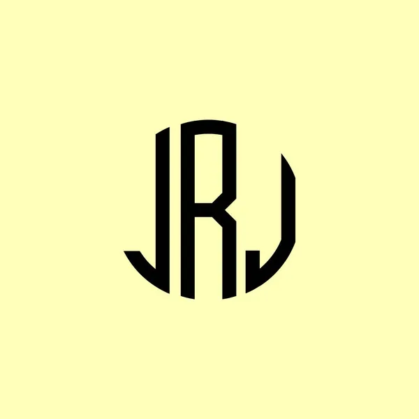 Creative Rounded Initial Letters Jrj Logo Suitable Which Company Brand — Stock Vector