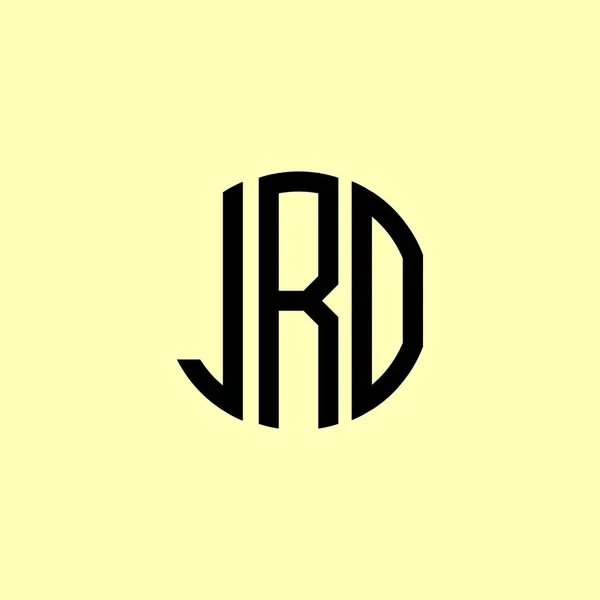 Creative Rounded Initial Letters Jro Logo Suitable Which Company Brand — Stock Vector