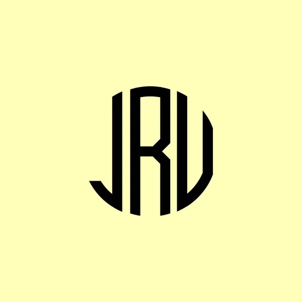 Creative Rounded Initial Letters Jru Logo Suitable Which Company Brand — Stock Vector