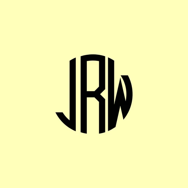 Creative Rounded Initial Letters Jrw Logo Suitable Which Company Brand — Stock Vector