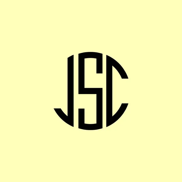 Lettres Initiales Arrondies Créatives Logo Jsc Conviendra Pour Quelle Entreprise — Image vectorielle