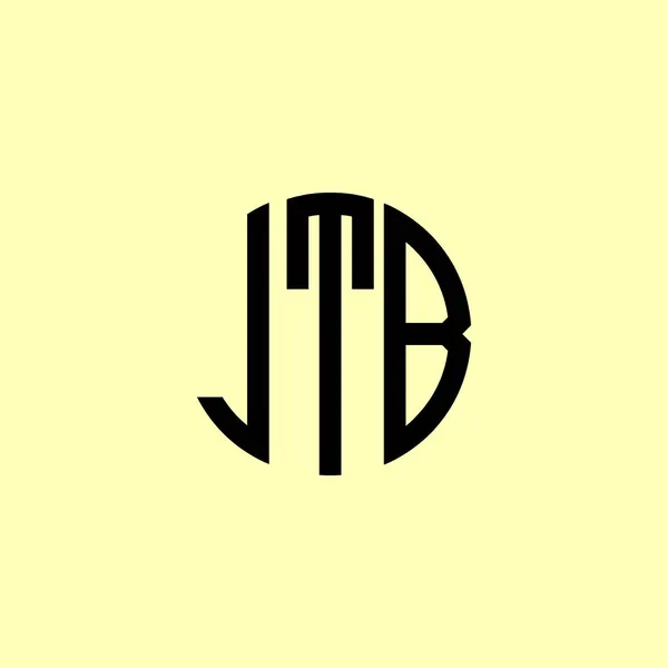 Δημιουργική Στρογγυλεμένα Αρχικά Γράμματα Jtb Λογότυπο Είναι Κατάλληλο Για Ποια — Διανυσματικό Αρχείο