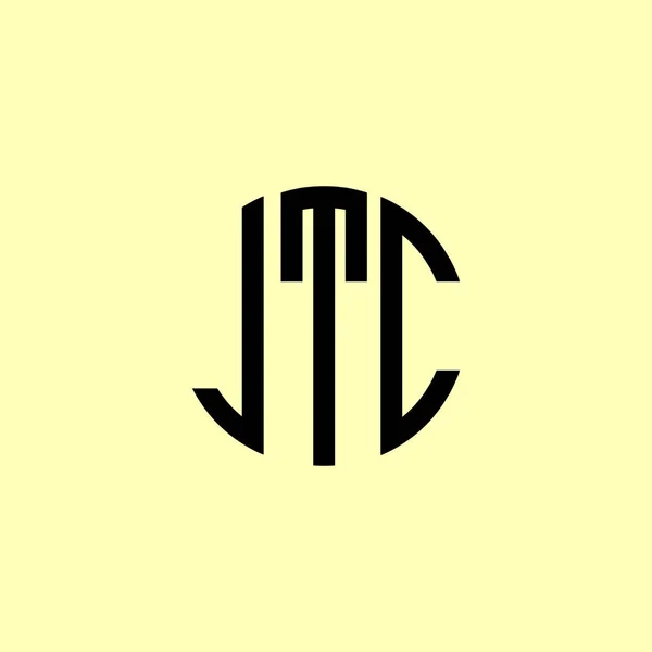 Letras Iniciales Redondeadas Creativas Logo Jtc Será Adecuado Para Qué — Archivo Imágenes Vectoriales