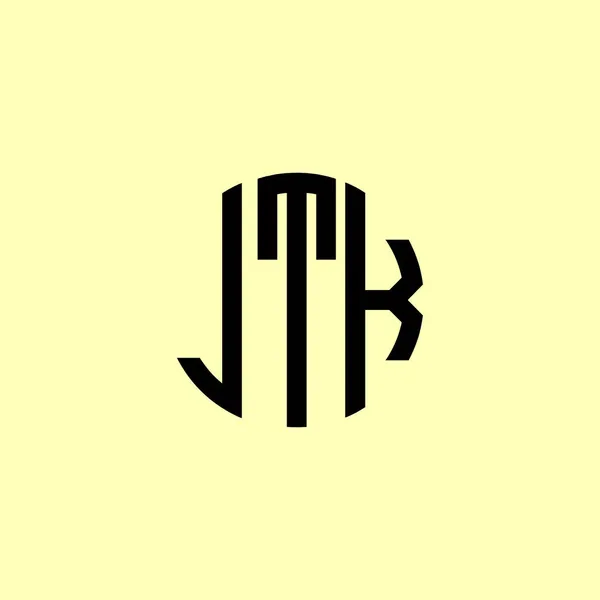 Lettres Initiales Arrondies Créatives Logo Jtk Conviendra Pour Quelle Entreprise — Image vectorielle